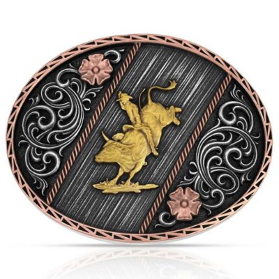 Montana Silversmiths Tri Color Rodeo Buckle