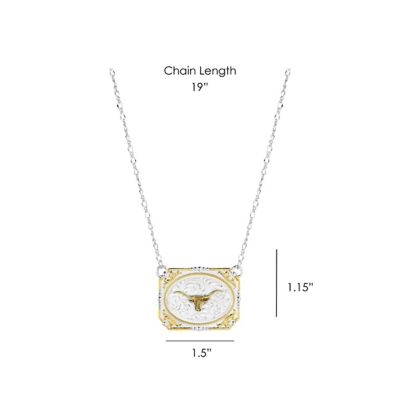 Image showing  Western Buckle Necklace with Longhorn
