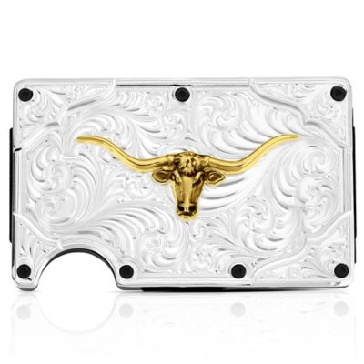 Montana Silversmiths Ironwood Card Case with Longhorn