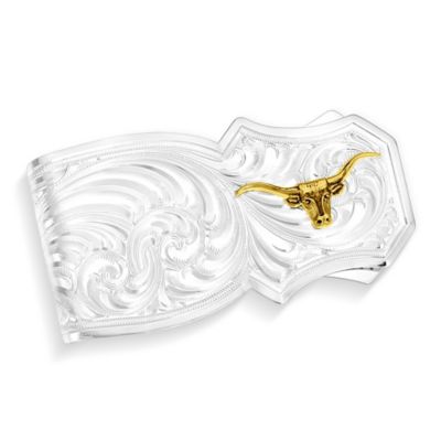 Montana Silversmiths Trail Boss Custom Money Clip with Longhorn