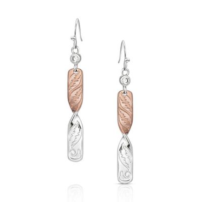 Montana Silversmiths Flatland Twister Dangle Earrings