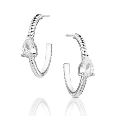 Montana Silversmiths Wandering Trail Hoop Earrings