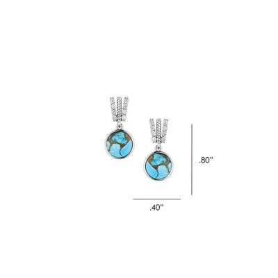 Image showing  Trailing Turquoise Earrings