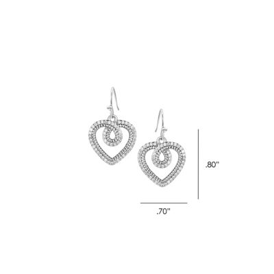 Image showing  Heart of Radiance Crystal Dangle Earrings