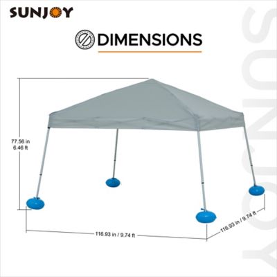 Image showing  Pool Gazebo with 36 x 24in. + 24 x 24in. wicker floating pool tray-Gray