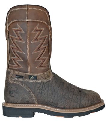 Image showing 4 th HOSS Boot Company Men's Fracker Met Guard Comp Toe Leather Work Boot Waterproof Slip Resistant EH Puncture Resistant Safety Boot