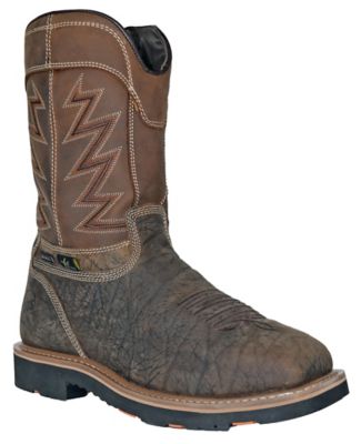 HOSS Boot Company Men's Fracker Met Guard Comp Toe Leather Work Boot Waterproof Slip Resistant EH Puncture Resistant Safety Boot