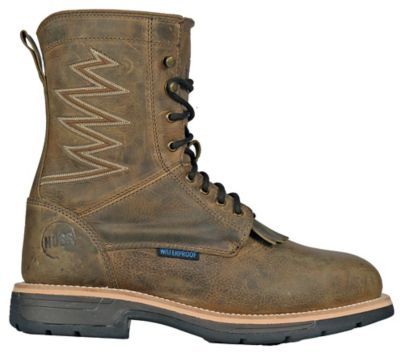 Image showing  Men's Brisbee Lacer Comp Toe Leather Work Boots Waterproof Slip Resistant EH Puncture Resistant Safety Boot