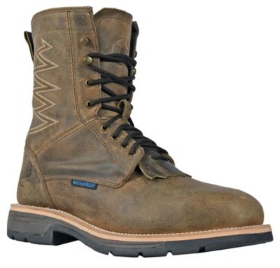 HOSS Boot Company Men's Brisbee Lacer Comp Toe Leather Work Boots Waterproof Slip Resistant EH Puncture Resistant Safety Boot