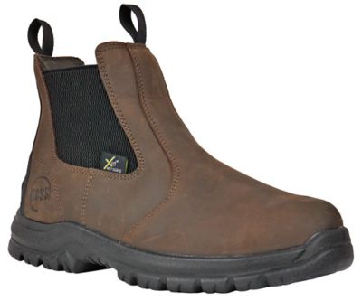 HOSS Boot Company Men's Snip Met Guard Composite Toe Leather Work Boot Slip Resistant EH Safety Protection