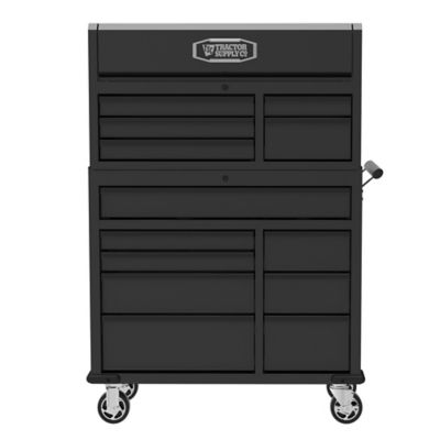 Tractor Supply 41 in. 13 Drawer Tool Chest and Cabinet Combo, Black
