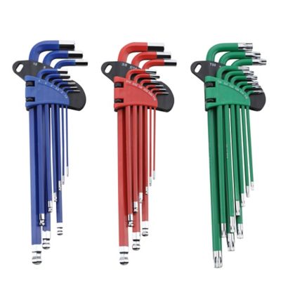 JobSmart 27 pc. SAE/Metric/Star Extra-Long Hex Key Set