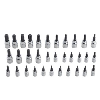 JobSmart 1/4 in./3/8 in. Drive SAE/Metric/Star Bit Socket Set, 33 pc.