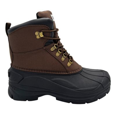 Image showing  Men's Durable Nylon Winter Boots Lace Brown