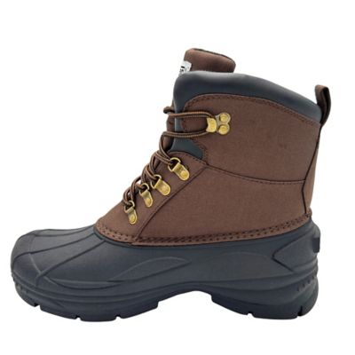 Image showing  Men's Durable Nylon Winter Boots Lace Brown