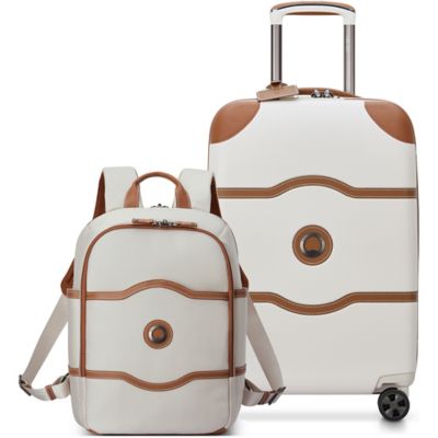 Delsey Chatelet Air 2.0 2 pc. Carry-On Luggage & Travel Backpack Set in Angora