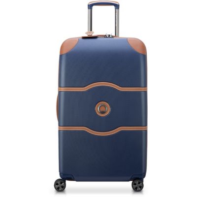 Delsey Chatelet Air 2.0 Hardside 26 in. Luggage Trunk with Spinner Wheels in Navy Blue