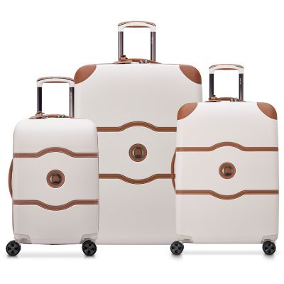 Delsey Chatelet Air 2.0 3 pc. Carry-On Luggage with Medium and Large Checked Suitcases Set in Angora