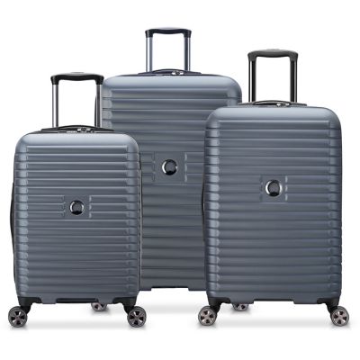 Delsey Cruise 3.0 3 pc. Smart Luggage Set with Carry-On, Medium and Large Suitcases in Graphite