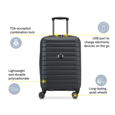 Image showing  Shadow 5.0 3 pc. Smart Luggage Set with Carry-On, Medium and Large Suitcases in Black
