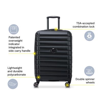Image showing  Shadow 5.0 3 pc. Smart Luggage Set with Carry-On, Medium and Large Suitcases in Black