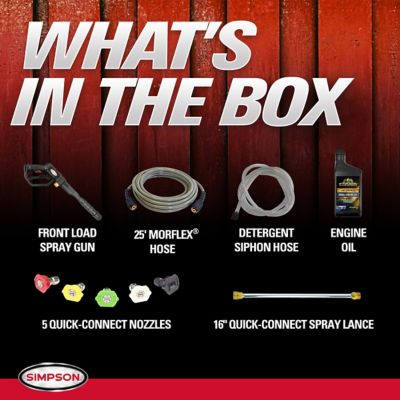 Image showing 7 th SIMPSON MegaShot 3400 PSI at 2.5 GPM CRX with OEM Pump Cold Water Gas Pressure Washer