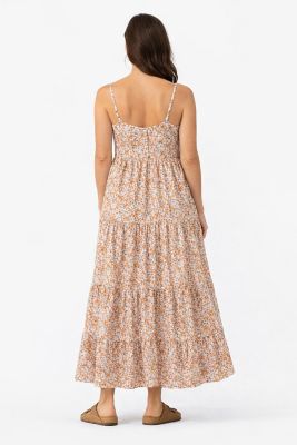 Image showing  Sleeveless Ditsy Print Maxi Sundress