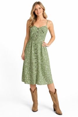 Image showing  Women's Sleeveles Ditsy Midi Sundress
