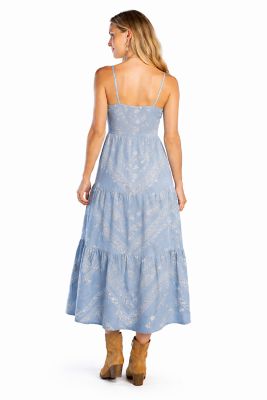 Image showing  Tiered Bandana Print Maxi Sundress