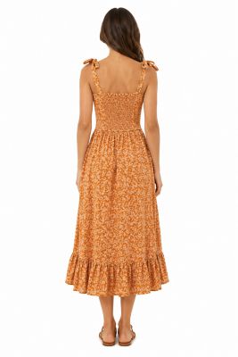 Image showing  Women's Sleeveless Smocked Ditsy Print Sundress