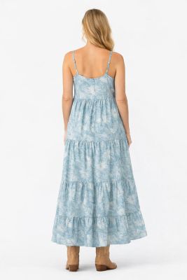 Image showing  Women's Tiered Firework Print Maxi Sundress