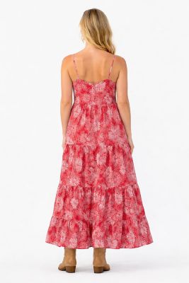 Image showing  Women's Tiered Firework Print Maxi Sundress
