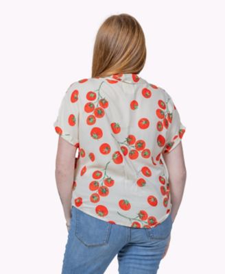 Image showing  Short Sleeve Printed Tomato Camp Shirt