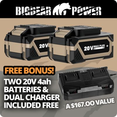 Image showing  1216 in., 2 x 20V Cordless Brushless Chain Saw Kit