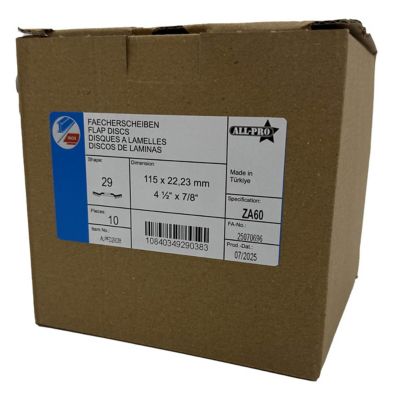 Image showing  Flap Disc, 4 1/2 in., 7/8 in., ZA, T29, 60 Grit, 10/BX