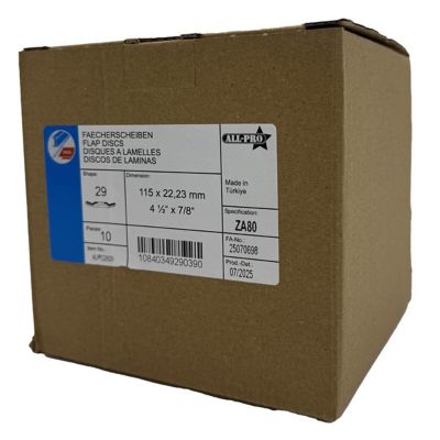 Image showing  Flap Disc, 4 1/2 in., 7/8 in., ZA, T29, 80 Grit, 10/BX