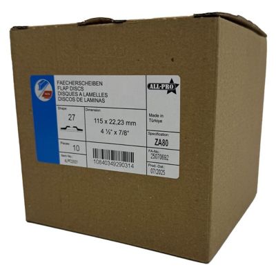 Image showing  Flap Disc, 4 1/2 in., 7/8 in., ZA, T27, 80 Grit, 10/BX