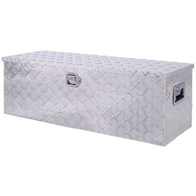 TMB 48 in. Aluminum Truck Bed Tool Box with Lock Keys, silver