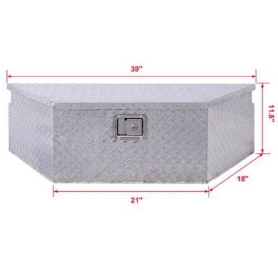 Image showing 7 th TMB 39 in. Aluminum Truck Bed Tool Box with Lock