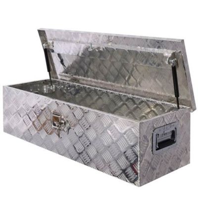 Image showing  39 in. Aluminum Truck Bed Tool Box with Lock, Silver