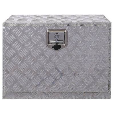TMB 24 in. Aluminum Truck Bed Tool Box with Lock Keys, Silver