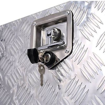 Image showing  24 in. Aluminum Truck Bed Tool Box with Lock Keys, Silver