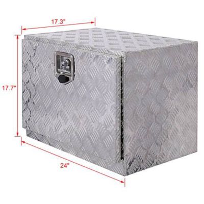 Image showing 9 th TMB 24 in. Aluminum Truck Bed Tool Box with Lock Keys, Silver