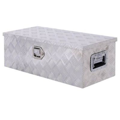 TMB 30 in. Aluminum Truck Bed Tool Box with Lock Keys, silver