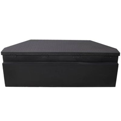 Image showing  46 x 18 x 14.5in. Heavy Duty Steel Trailer Tongue Box, 6.7 CUFT Capacity, Lock and Keys, Black