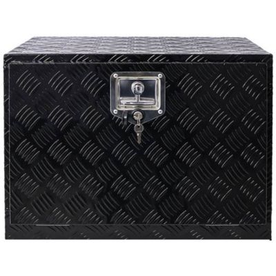 TMB 24 in. Aluminum Truck Bed Tool Box with Lock Keys, Black