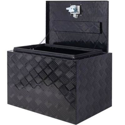 Image showing  24 in. Aluminum Truck Bed Tool Box with Lock Keys, Black