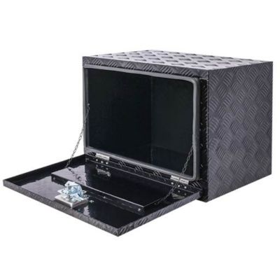 Image showing  24 in. Aluminum Truck Bed Tool Box with Lock Keys, Black
