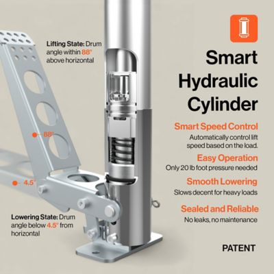 Image showing  Hydraulic Material Lift Stacker, Portable Forklift, 550 lb. Capacity, 50.4 in. Max Lift Height