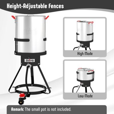 Image showing  Outdoor Deep Fryer Turkey Fryer Set 30 qt. with Perforated Basket, Turkey Rack, Lifting Hook,Thermometer